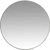 Image de Miroir rond en acier noir, D90 cm