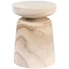 Image de Bout de canapé en bois de paulownia beige