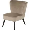 Image de Fauteuil vintage en velours beige