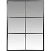 Image de Miroir rectangulaire fenêtre en acier noir, 60x80 cm