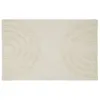 Image de Tapis en coton recyclé tissé écru motifs graphiques tuftés 140x200