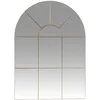 Image de Miroir fenêtre arche en acier doré, 80x110 cm