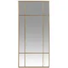 Image de Miroir fenêtre rectangulaire en métal doré 50x110