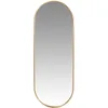 Image de Miroir ovale en aluminium doré effet feuilles d'or, 30x80 cm