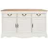 Image de Buffet 3 portes 3 tiroirs crème L131