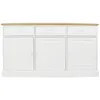 Image de Buffet 3 portes 3 tiroirs blanc L150