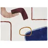 Image de Tapis tufté à motifs écrus et multicolores 140x200