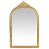 Image de Miroir arche à moulures dorées, 28x45 cm
