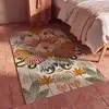 Image de Tapis tissé jacquard motif oiseaux et végétal multicolore 90x150