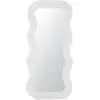 Image de Grand miroir rectangulaire ondulé et strié blanc, 80x175 cm