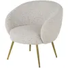 Image de Fauteuil bouclettes gris chiné