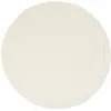 Image de Tapis rond en laine tuftée et jute tressé blanc D200