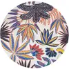 Image de Tapis rond en laine tufté motif floral multicolore D250 (x3)