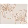 Image de Tapis tissé jacquard en jute et laine motif floral réversible 160x230
