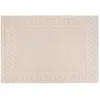 Image de Tapis style berbère en laine et coton tissé en relief écru et gris 160x230