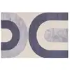 Image de Tapis motif tufté et ciselé bleu et écru 160x230