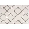 Image de Grand tapis style berbère tufté blanc et noir 200x300