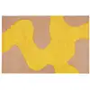 Image de Tapis en jute tissé motif abstrait tufté en coton bicolore 160x230