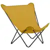 Image de Fauteuil papillon grande largeur en acier jaune l83xl91xh87