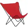 Image de Fauteuil papillon grande largeur en acier rouge l83xl91xh87
