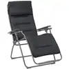 Image de Fauteuil pliant matelassé zéro gravité en acier gris l88xl71xh115