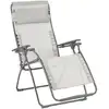 Image de Fauteuil relax zéro gravité en acier gris l88xl71xh115