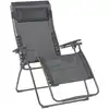 Image de Fauteuil relax zéro gravité xl en acier gris l97xl76xh123