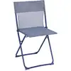 Image de Chaise pliante ultra-compacte en acier bleu l44xl48xh83