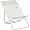 Image de Chilienne jardin pliant multi-positions en acier beige L83xl62xH91