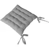 Image de Galette de chaise piquée 16 points en coton et nouettes gris 38 x 38