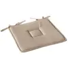 Image de Galette plate unie avec passepoil et nouettes coton naturel 40x40 cm