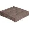 Image de Coussin de sol uni en pur coton taupe 50x50x10 cm