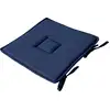 Image de Galette de chaise uni effet bachette 40 x 40 cm bleu marine