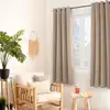 Image de Rideau occultant uni avec 8 oeillets polyester naturel 140x180 cm
