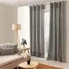 Image de Rideau coloré en pur coton 8 oeillets gris clair 135x240 cm
