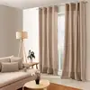 Image de Rideau uni effet bachette 135 x 240 cm taupe