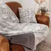 Image de Plaid en imitation fourrure doublée polaire polyester/fourrure gris