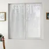 Image de Paire de petits voilages brodés de sphères polyester blanc 60x90 cm
