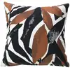 Image de Coussin décoratif déhoussable motif graphique coton noir 40x40 cm