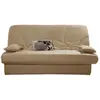Image de Housse de clic-clac en coton marron 130 x 190 cm
