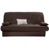 Image de Housse de clic-clac et bande socle en coton marron 130 x 190 cm