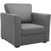 Image de Fauteuil déhoussable tissu coton h85 gris