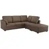 Image de Canapé d'angle réversible tissu coton déhoussable taupe