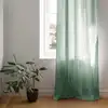 Image de Rideau en coton et en polyester recyclé 135 x 250 cm vert eau