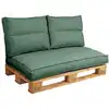 Image de Coussin matelas palette en polyester vert fougère 120 x 80 cm