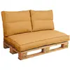 Image de Dossier coussin palette en polyester curry 60 x 50 cm