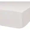 Image de Drap housse bonnet 40 cm en percale bio blanc 140 x 190 cm