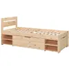 Image de Lit enfant et ses 3 tiroirs en bois naturel