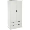 Image de Armoire 3 portes effet bois blanc