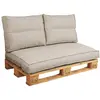 Image de Dossier coussin palette en polyester sable 60 x 50 cm